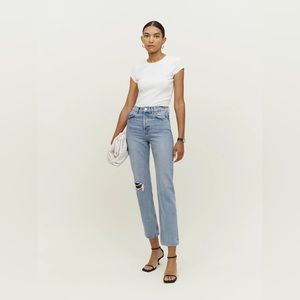 Reformation Cynthia High Rise Straight in Morey 24